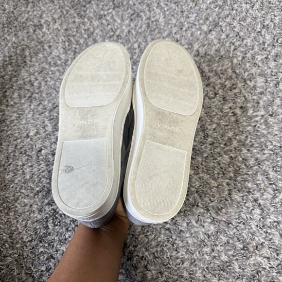 VINCE Warren Slip-On Platform Shoes Sneakers Womens 8.5 M Slip On Gray Suede - Picture 5 of 6